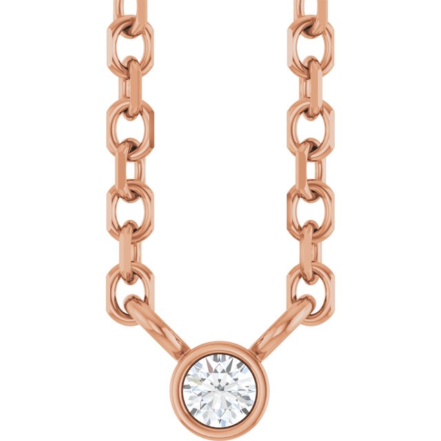 The Flora — Diamond Necklace - Rose