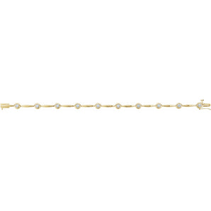 7" Lab Grown Diamond Accented Line Bracelet in 14K White Gold (1 ...