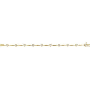 The Florian — Accented Line Diamond Bracelet - Yellow