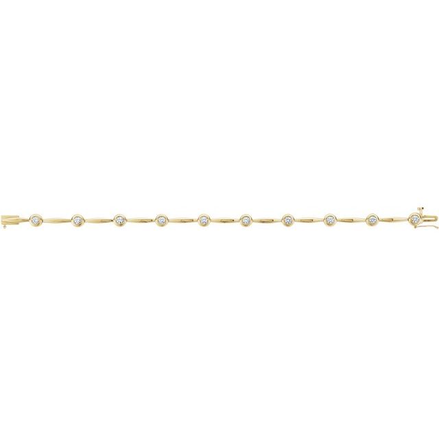 The Florian — Accented Line Diamond Bracelet - Yellow