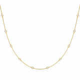 1 1/2 ctw 18 10 Station Dia Necklace — Yellow Gold