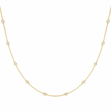 1 ctw 18 10 Station Dia Necklace — Yellow Gold