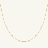 2 ctw 18 10 Station Dia Necklace — Yellow Gold
