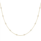 2 ctw 18 10 Station Dia Necklace — Yellow Gold