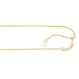 10K Gold 1.0mm Adjustable Wheat Chain 