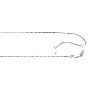 10K Gold 1.0mm Adjustable Wheat Chain 