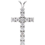 The Viktoria — Round Accented Cross Pendant - Yellow