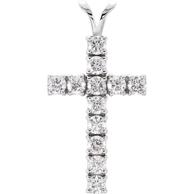 The Viktoria — Round Accented Cross Pendant - Yellow