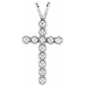 The Yseult — Round Accented Cross Pendant - Yellow