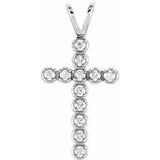 The Yseult — Round Accented Cross Pendant - Yellow