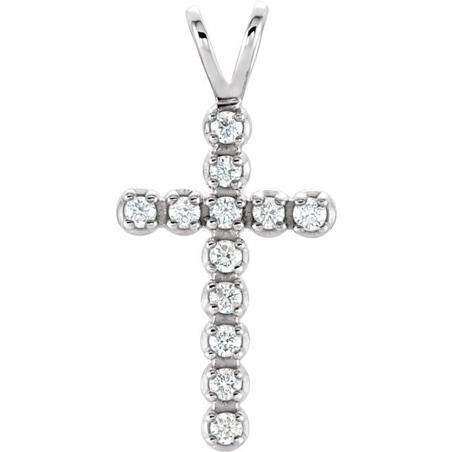 The Yseult — Round Accented Cross Pendant - Yellow
