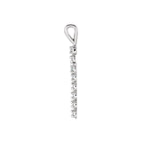 1/10 ct Round Lab Grown Diamond Accented Cross Pendant in 14K Whi... - view 2