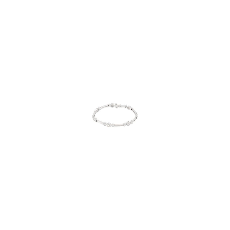 7" Lab Grown Diamond Bezel Line Bracelet in 14K White Gold (1 ct ...