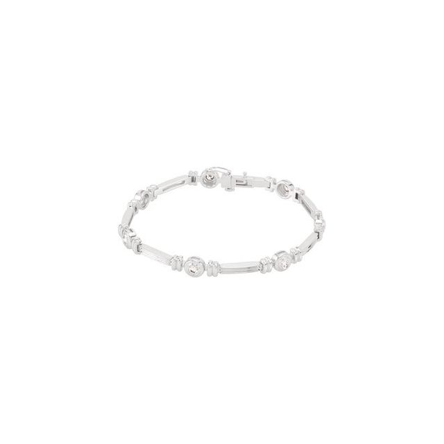 The Ivey — Bezel Line Diamond Bracelet - Yellow
