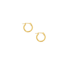10K Gold Mini 2mm Hoop Earring