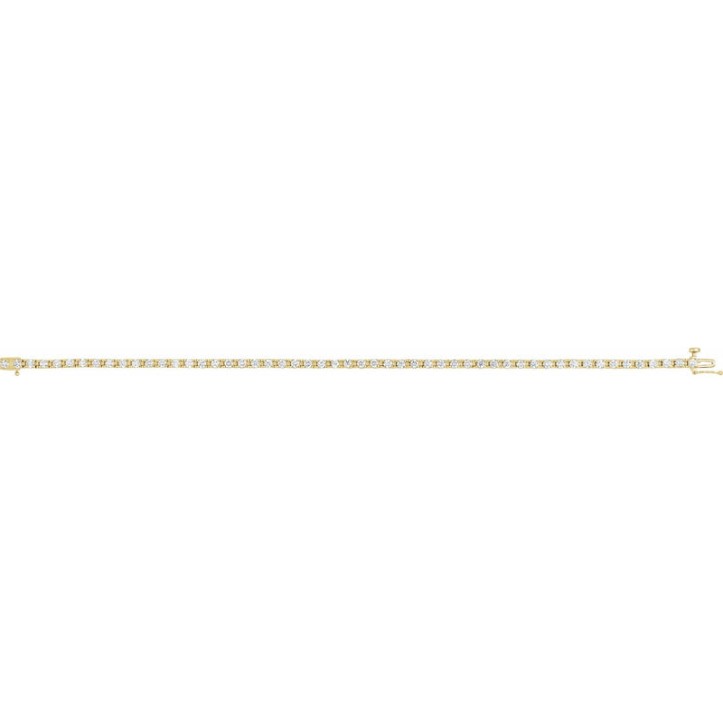 7" Lab Grown Diamond Line Bracelet in 14K White Gold (2 1/8 ct tw... - view 2
