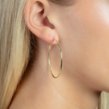 14K Gold 2x45mm Hoops