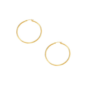 10K Gold 2x40mm Hoop Earring