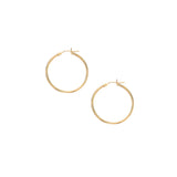 10K Gold 1.5x25mm Hoop Earring