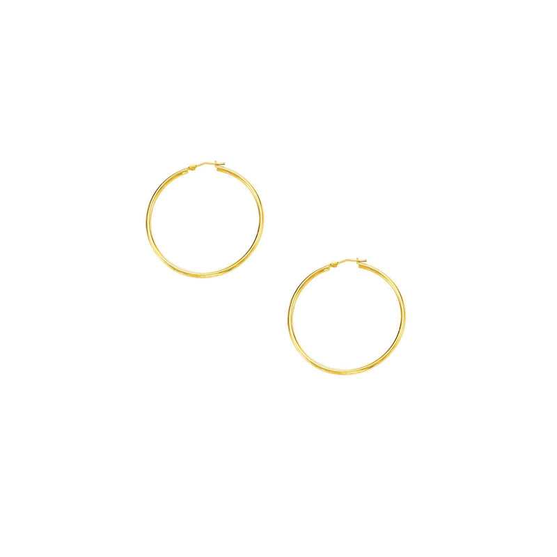 10K Gold 1.5x30mm Hoop Earring
