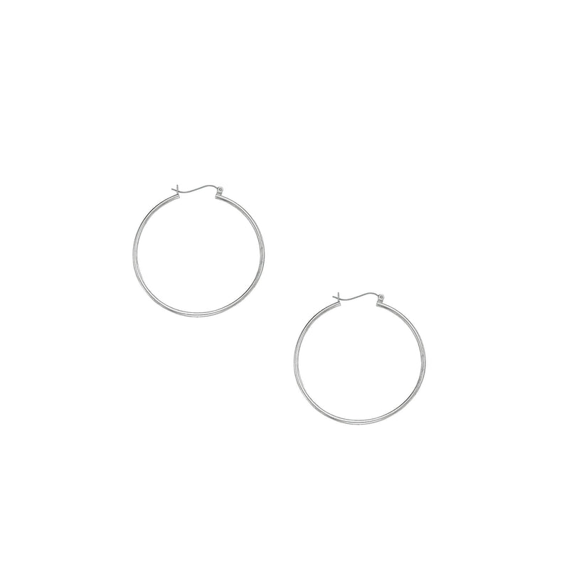 10K Gold 1.5x40mm Hoop Earring