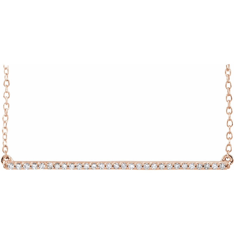 1/2 ct tw Accented Lab Grown Diamond Necklace in 14K White Gold (...