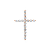 1 ct Round Lab Grown Diamond Cross Pendant in 14K White Gold...