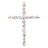 1 ct tw Cross Lab Grown Diamond Necklace in 14K White Gold (18")...