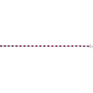 7" Lab Grown Diamond Line Bracelet in 14K White Gold (2 1/3 ct tw... - view 3