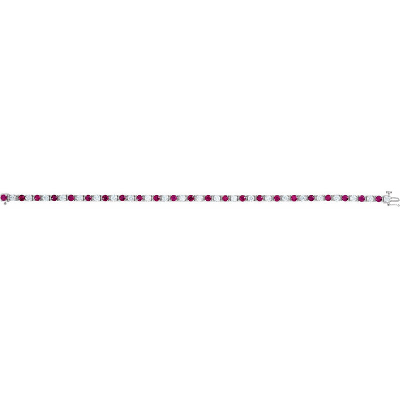 7" Lab Grown Diamond Line Bracelet in 14K White Gold (2 1/3 ct tw... - view 3