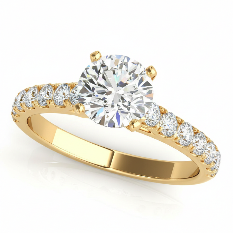 3/4 Cttw 1/2 Way Around Band — Yellow Gold