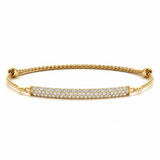 3/4 ctw 3 Row Diamond Bracelet — Yellow Gold