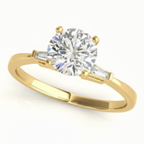 Baguette Three Stone Engagement Ring (50229-E) — Yellow Gold
