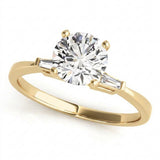 Baguette Three Stone Engagement Ring (50229-E) — Yellow Gold