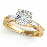 Baguette Three Stone Engagement Ring (50642-E) — Yellow Gold