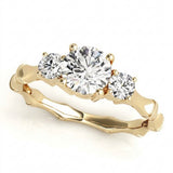 Round Three Stone Engagement Ring (50475-E) — Yellow Gold