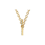 Cross Lab Grown Diamond Necklace in 14K White Gold (18") - view 2