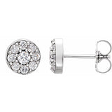 3/8 ct tw Round Lab Grown Diamond Stud Earrings in 14K White Gold...