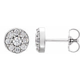 The Vulcan — Round Diamond Earrings - Yellow