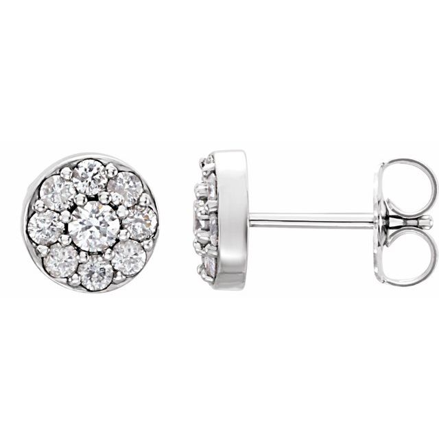 The Vulcan — Round Diamond Earrings - Yellow