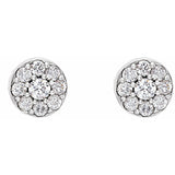 3/8 ct tw Round Lab Grown Diamond Stud Earrings in 14K White Gold... - view 2