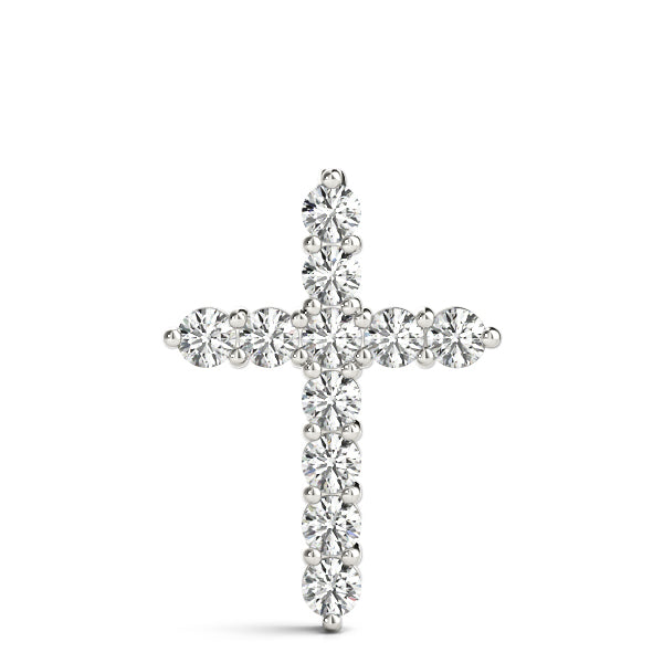 11 Stone Cross Pendant - alt view