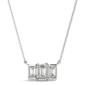 Three-Stone Emerald Cut Pendant