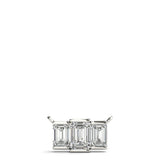 Three-Stone Emerald Cut Pendant - alt view