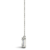 Three-Stone Emerald Cut Pendant - alt view