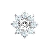 3/4 ct tw Round Lab Grown Diamond Halo Earrings in 14K White Gold...