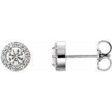 The Aquila — Round Halo Earrings - Yellow
