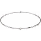 7" Lab Grown Diamond Bezel Bracelet in 14K White Gold (1/4 ct tw ...