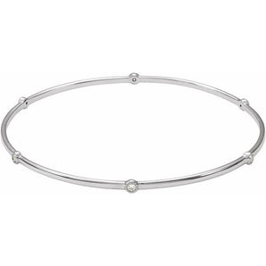 The Cleo — Bezel Diamond Bracelet - Yellow