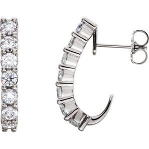 The Lore — Round J-Hoop Hoop Earrings - Yellow